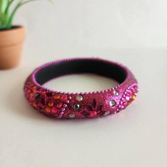 Pink Bangle Stack Bracelet - Picture 4 of 6